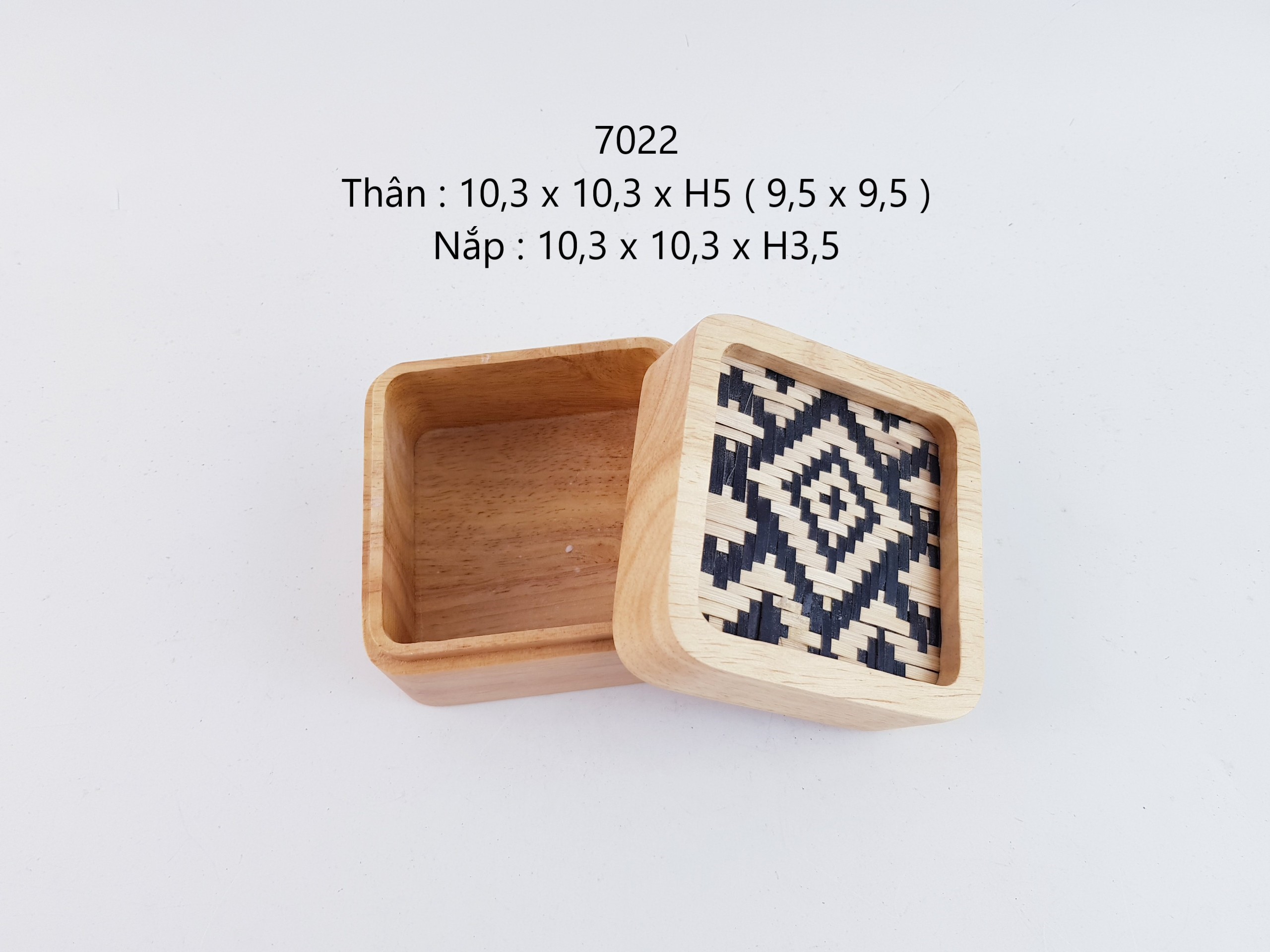 Hộp Gỗ Nắp Mê Tre
