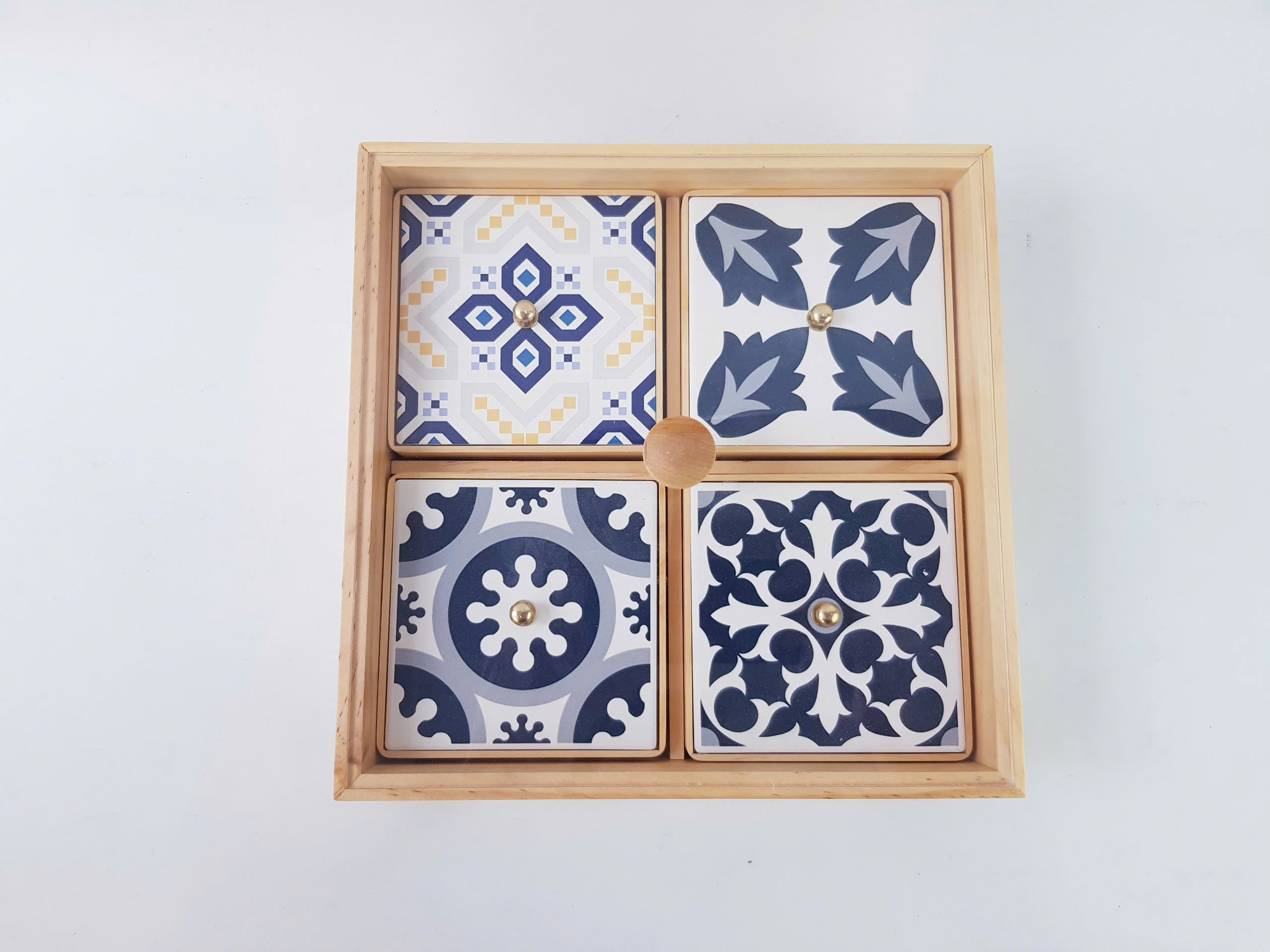 Hộp Gỗ 4 Ngăn Đựng Trang Sức