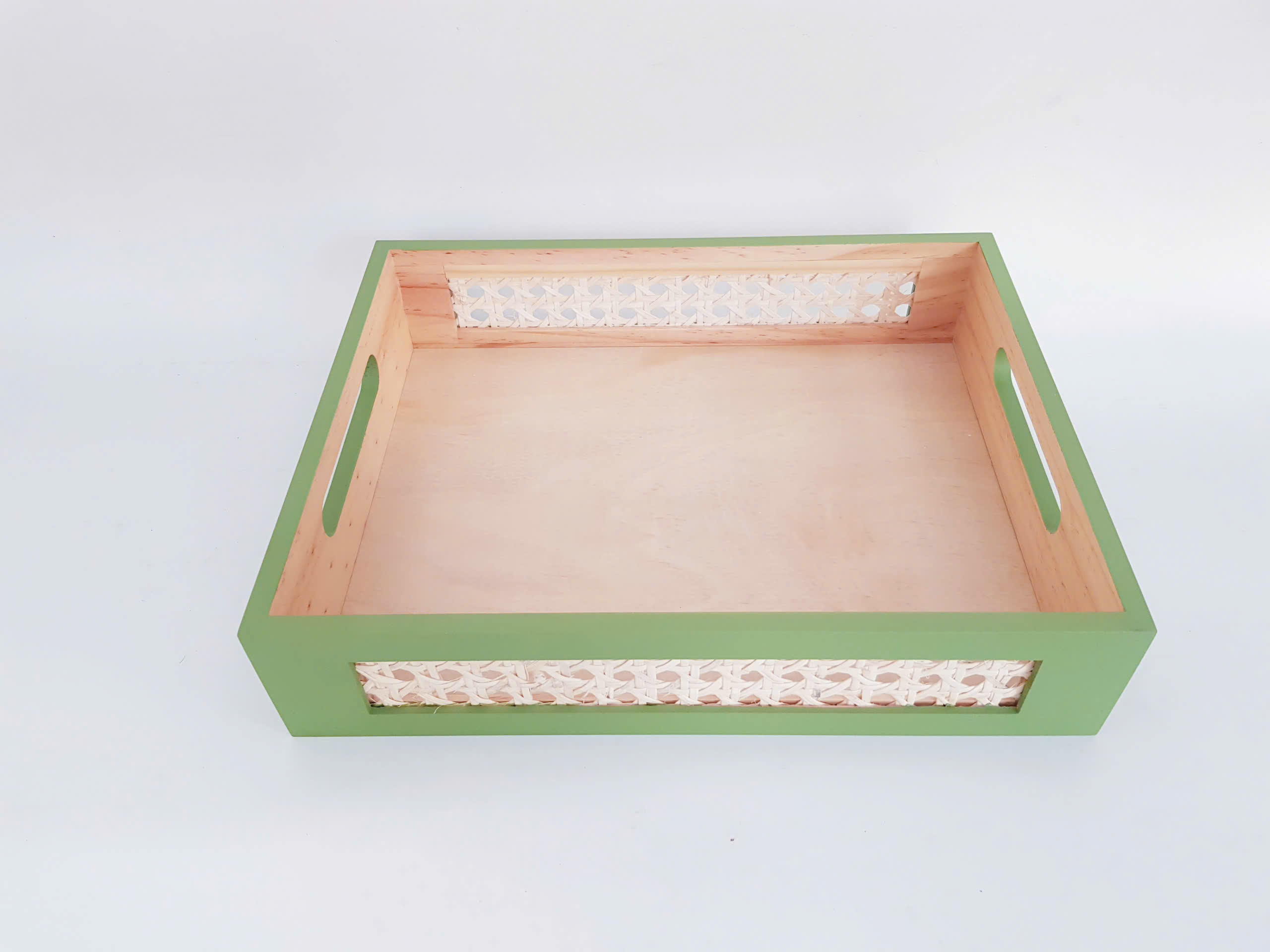 Khay Gỗ Phối Hợp Mây