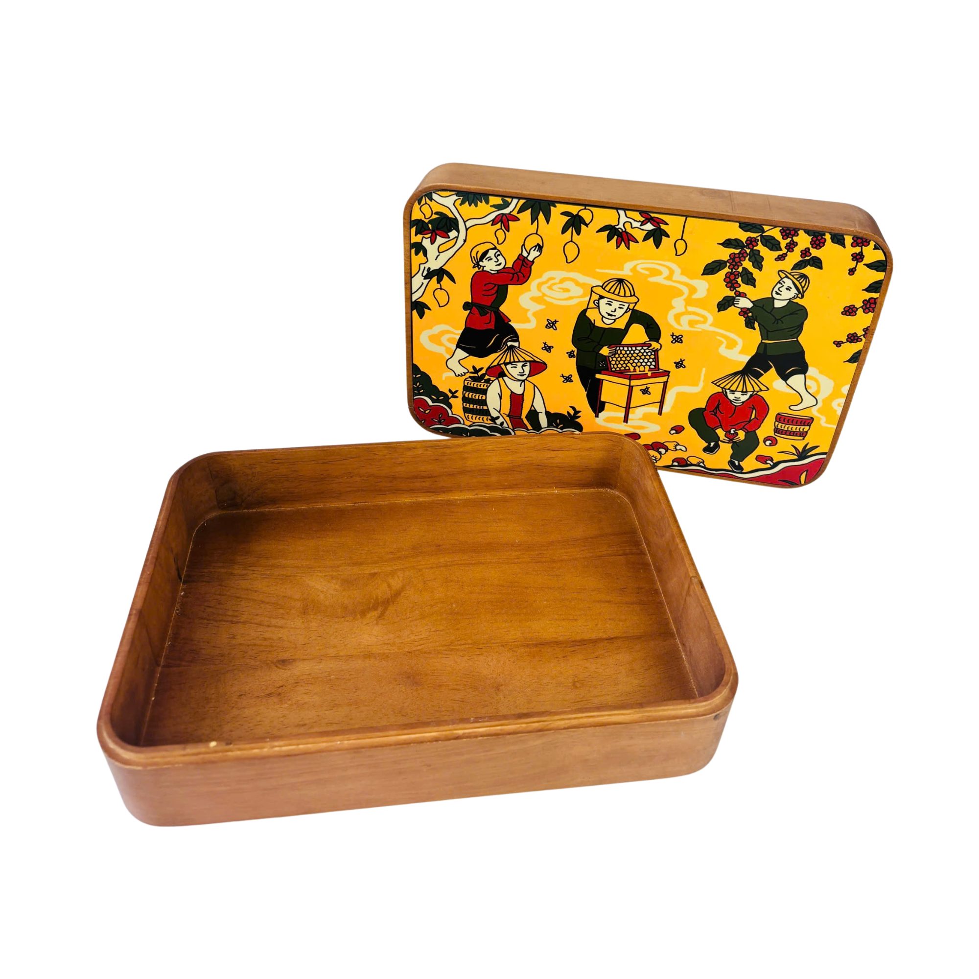 Hộp Gỗ Sơn Mài Mùa Vụ - Image 4