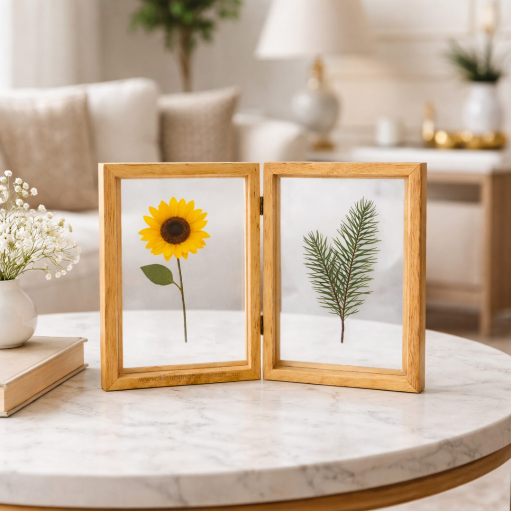 Khung Tranh Đôi Gỗ Thiên Nhiên