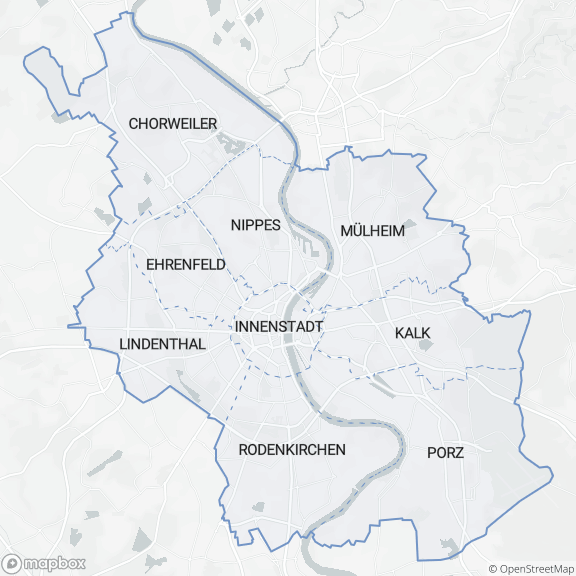 Kartenausschnitt des Dienstleistungsbereiches