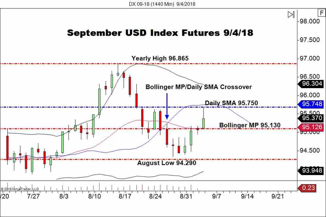 September USD Index Futures (DX), Daily Chart