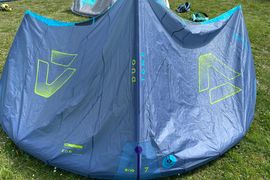 7m² Duotone Evo 2025 komplett mit TrustBar Quad Control 2024 12-24m