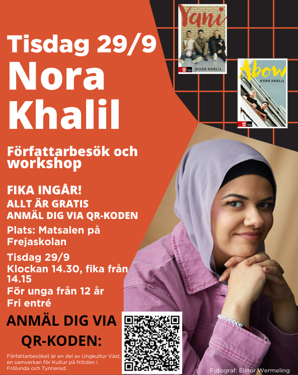 Träffa författare Nora Khalil! På Frejaskolan.