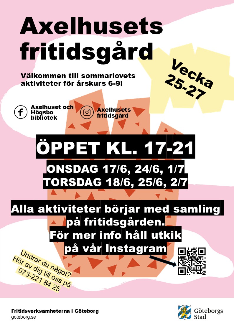 Bild till evenamnget Sommarlov på Axelhusets fritidsgård