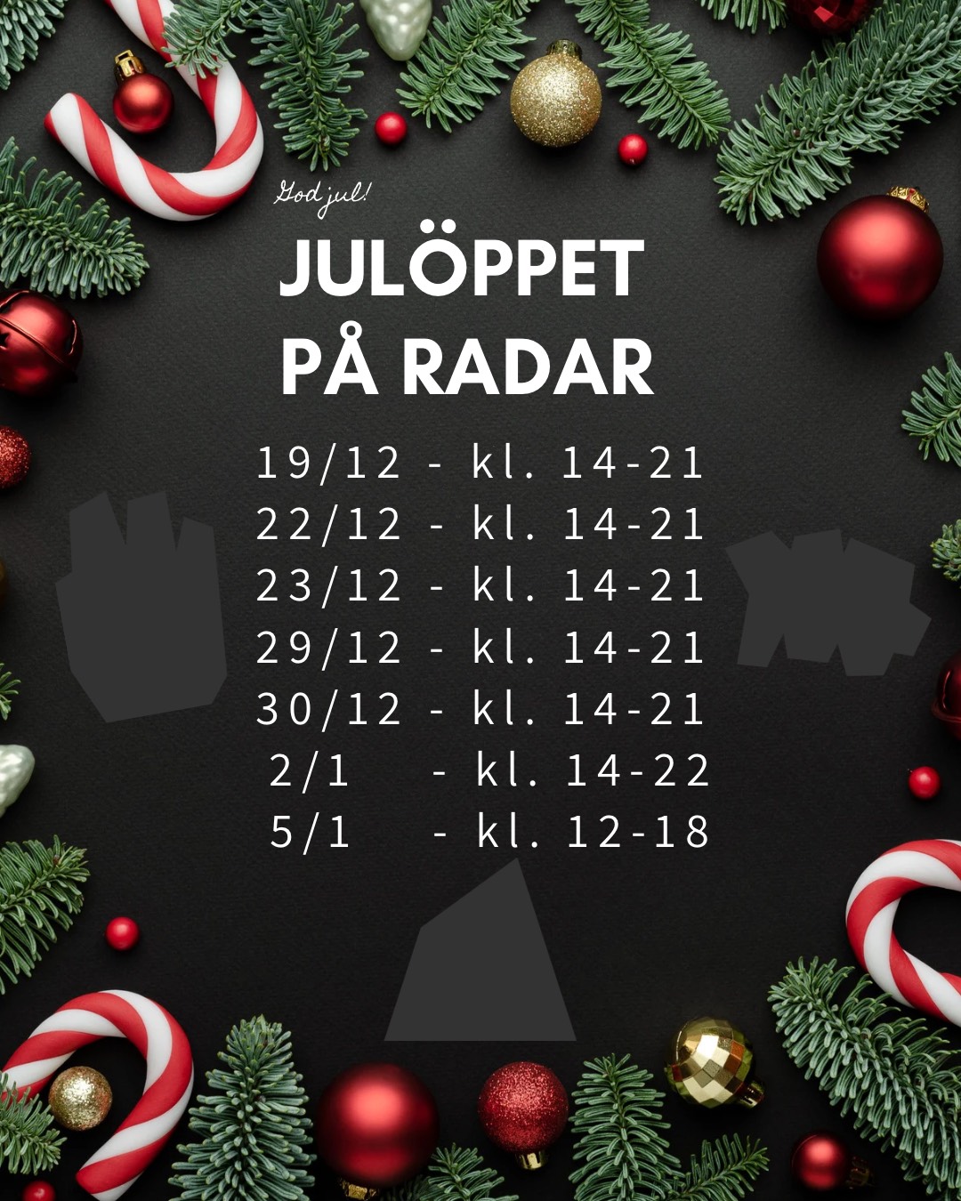 Bild till evenamnget Julöppet på Mötesplats Radar