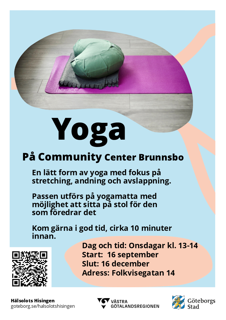 Yoga på Community Center Brunnsbo