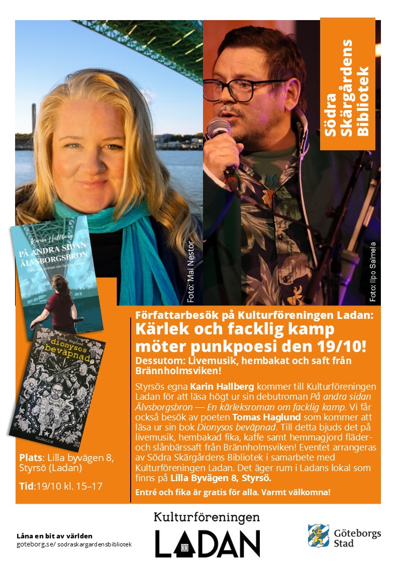 Bild till evenamnget Författarsamtal med Karin Hallberg och Tomas Haglund