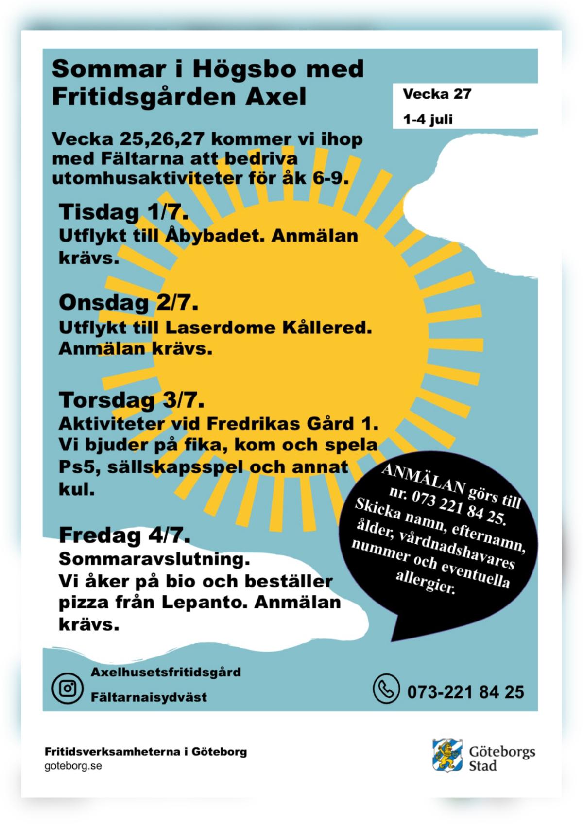 Bild till evenamnget Sommar i Högsbo med fritidsgården Axel