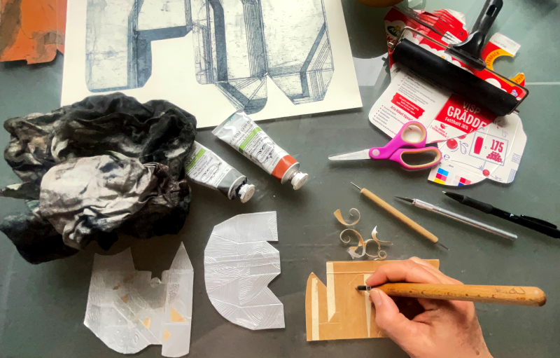 Göteborgskalaset: Workshop i mjölkkartongtryck