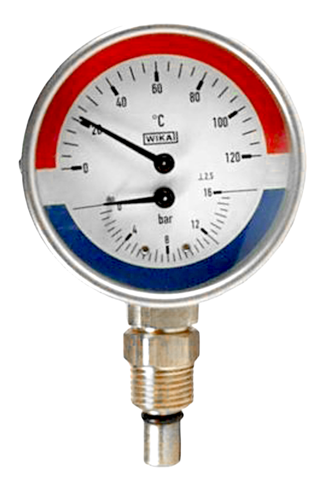 WP, G1/2", диапазон 0-10 бар, 0 ... +120 °C, WIKA