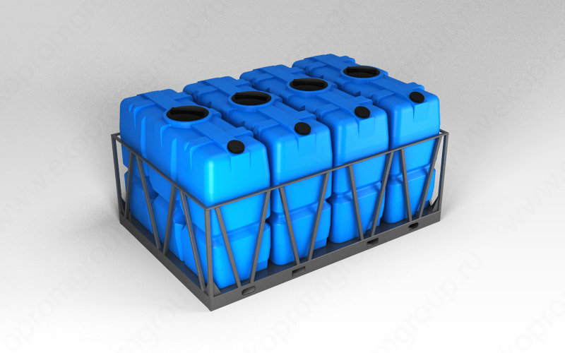 Емкость SK 2000л в обрешетке кассета 4 шт