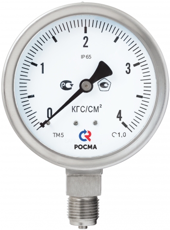 ТМ-521 безопасное исп., G1/2, диапазон 0...0,1 МПа, кл. т. 1, радиальный, РОСМА