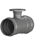 Тройник с фланцем НПВХ DN 110 х 100 PN 10