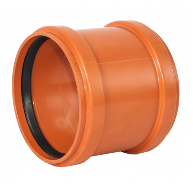 Муфта двухраструбная с упором НПВХ DN 110