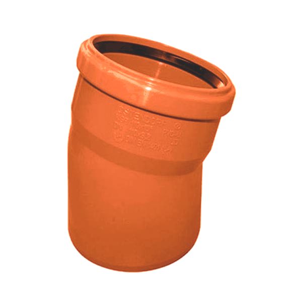 Отвод 15 гр. НПВХ DN 110