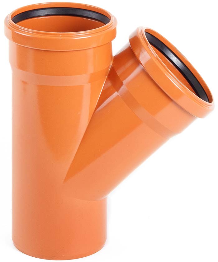 Тройник 45 гр. НПВХ DN 110 х 110