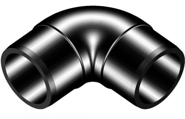 Отвод 90° удлиненный ПЭ100 SDR11 DN 63 (СПИГОТ)