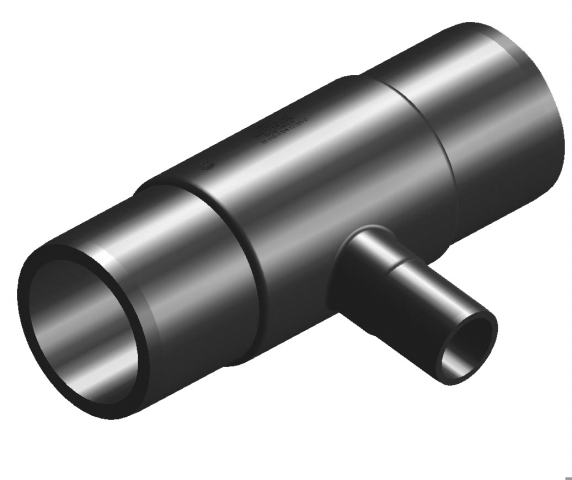 Тройник удлиненный ПЭ100 SDR11 DN 110 х 63 х 110 (СПИГОТ)