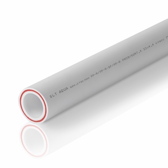 Труба PP-R/PP-R-GF/PP-R DN 20x2,8 SDR 7,4 (2 м) SLT Aqua