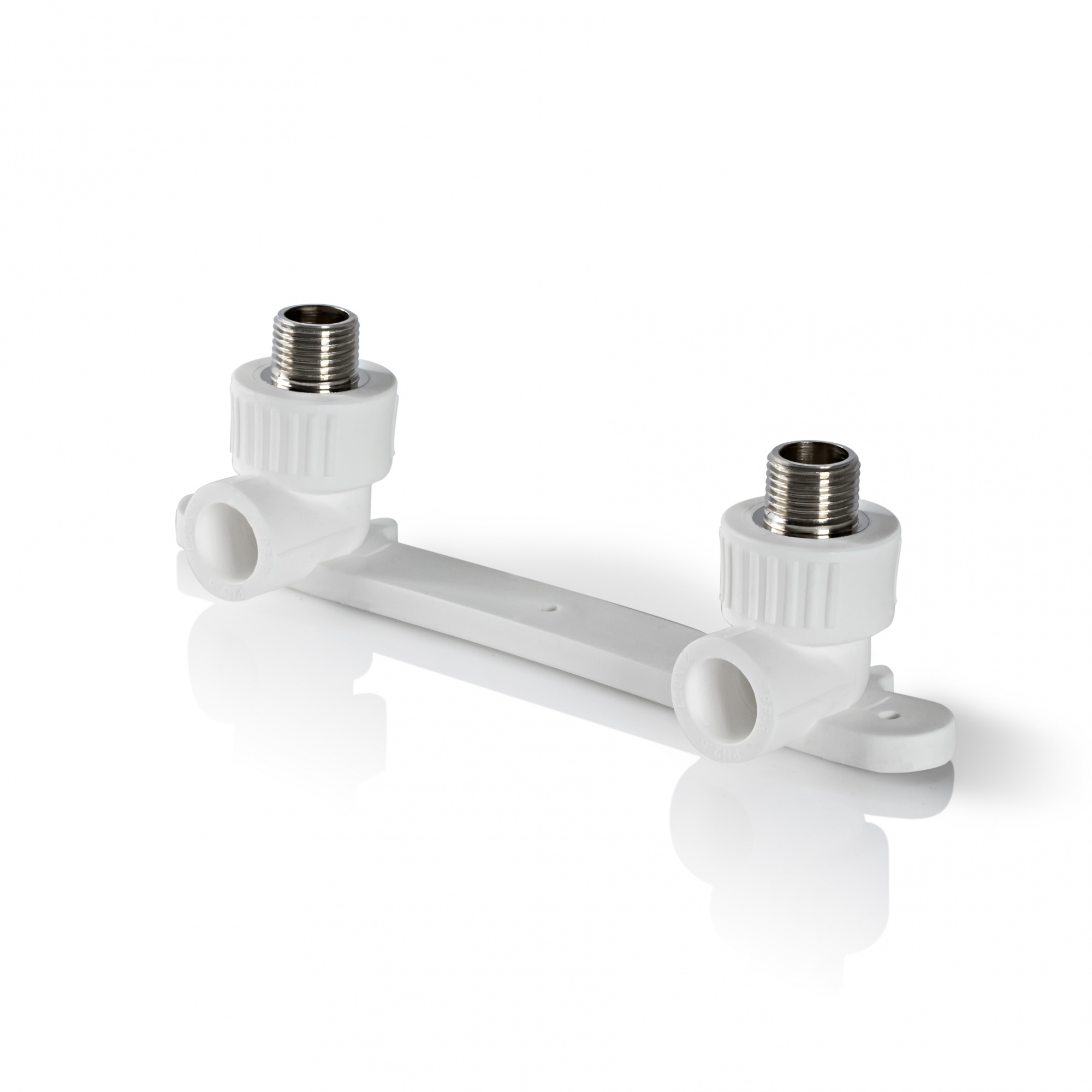 Отвод PP-R двойной с креплением комбинированный НР DN 20х1/2" SLT Aqua