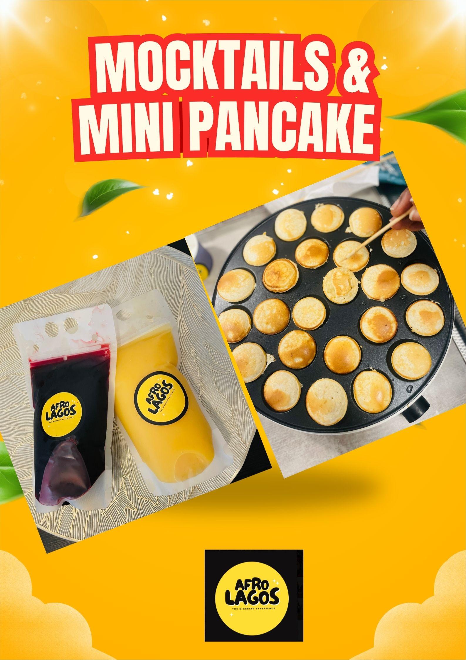 AfroLagos mocktails and mini pancakes