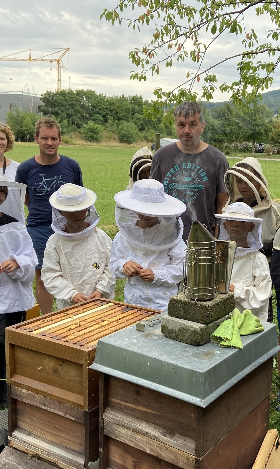 Bee tour with our beekeeper
