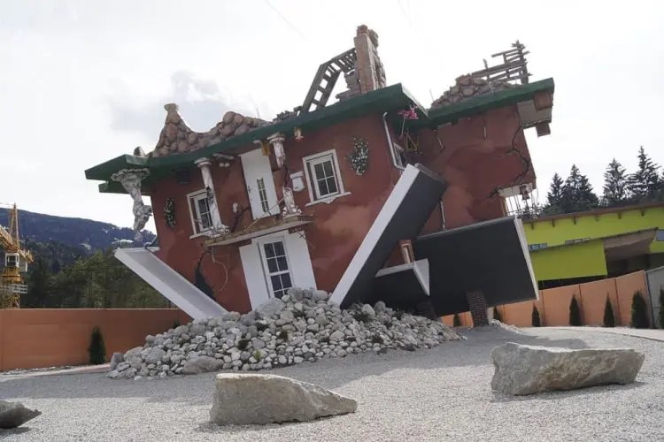 House upside down