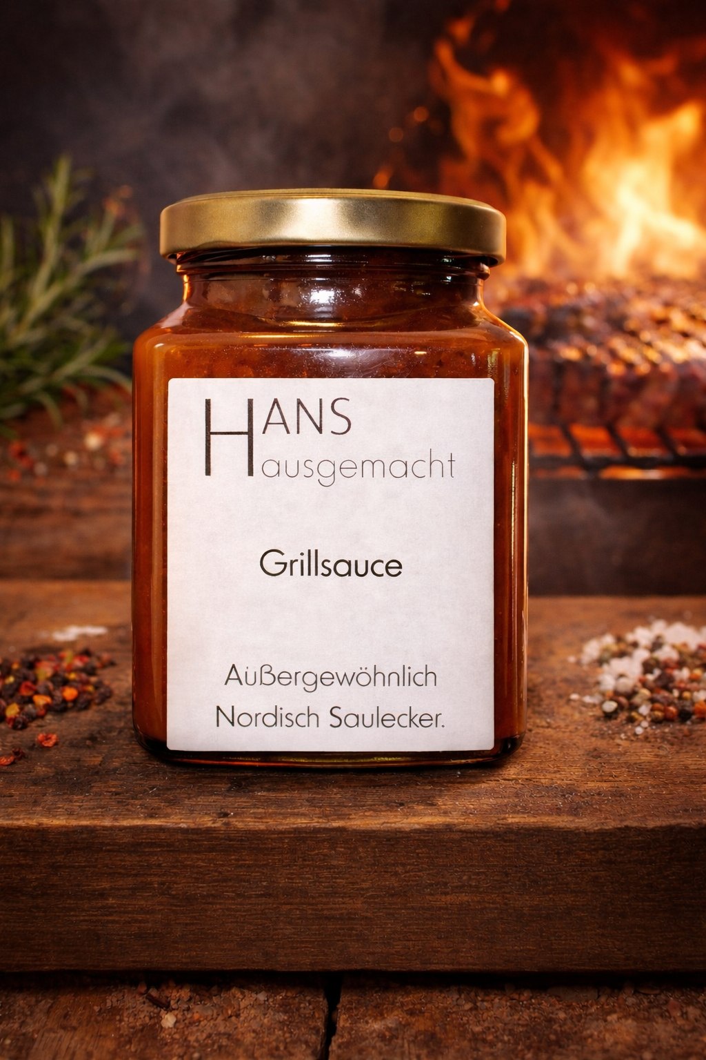 "HANS" Grillsauce - Verkaufsglas