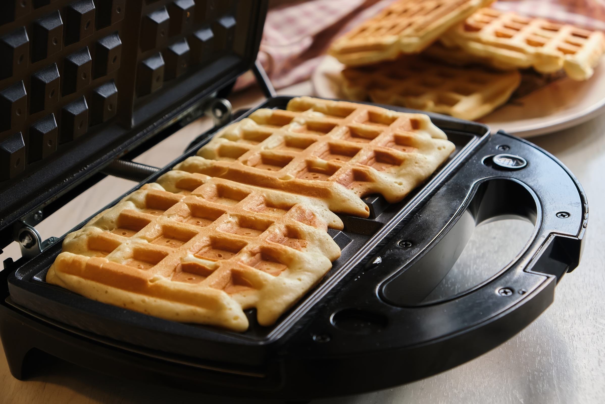 Bake waffles