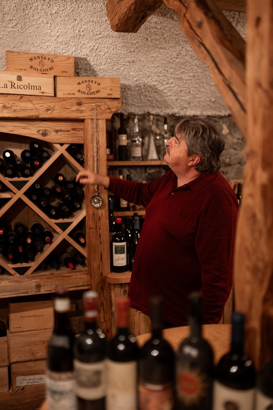 Red wine tasting with Chef Karl Heinz in the traditional wine cellar