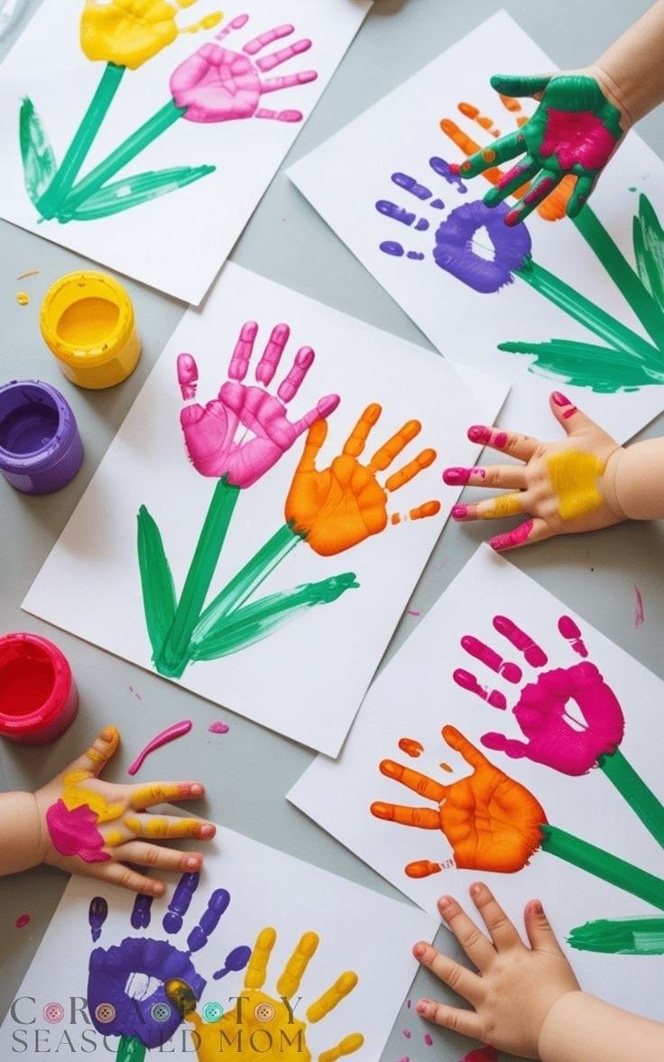Mit Fingerfarben malen
