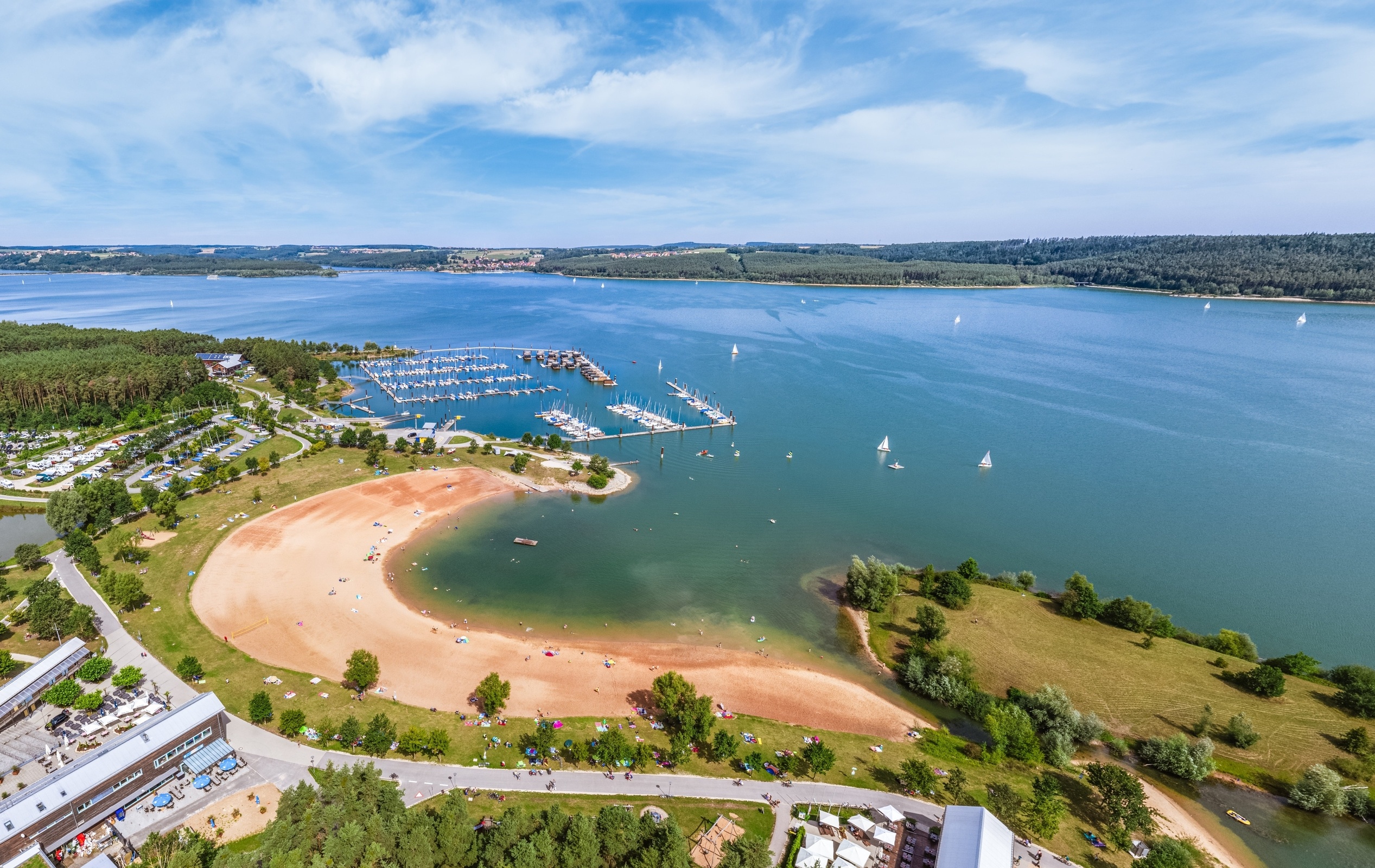 Fränkische Seenplatte – Großer Brombachsee (50 Min.)