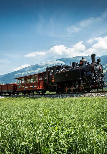 Steam train of the Zillertalbahn - Zillertal
