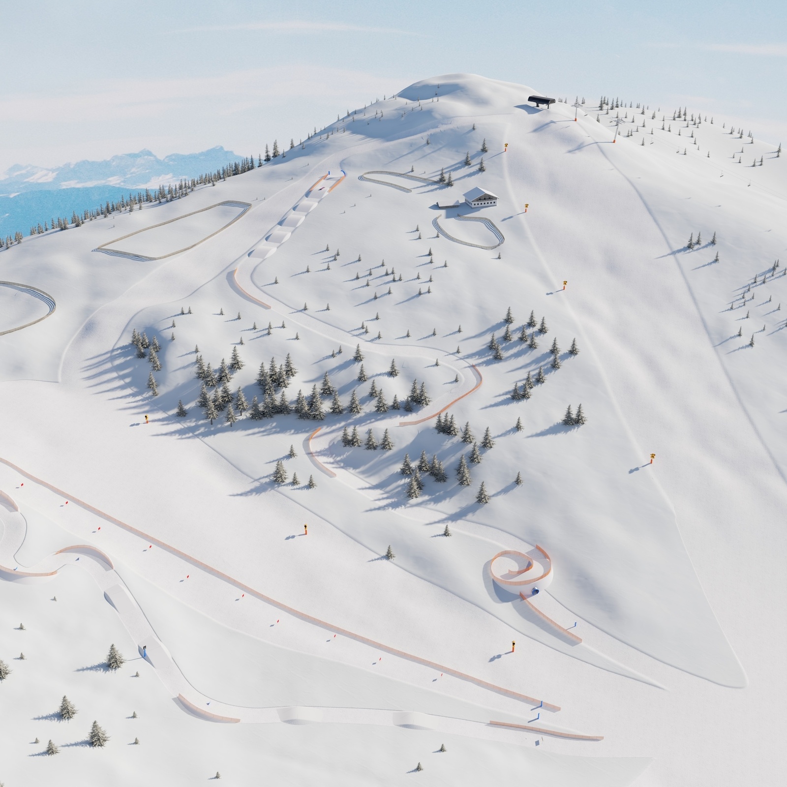 Skiing fun for children and adults