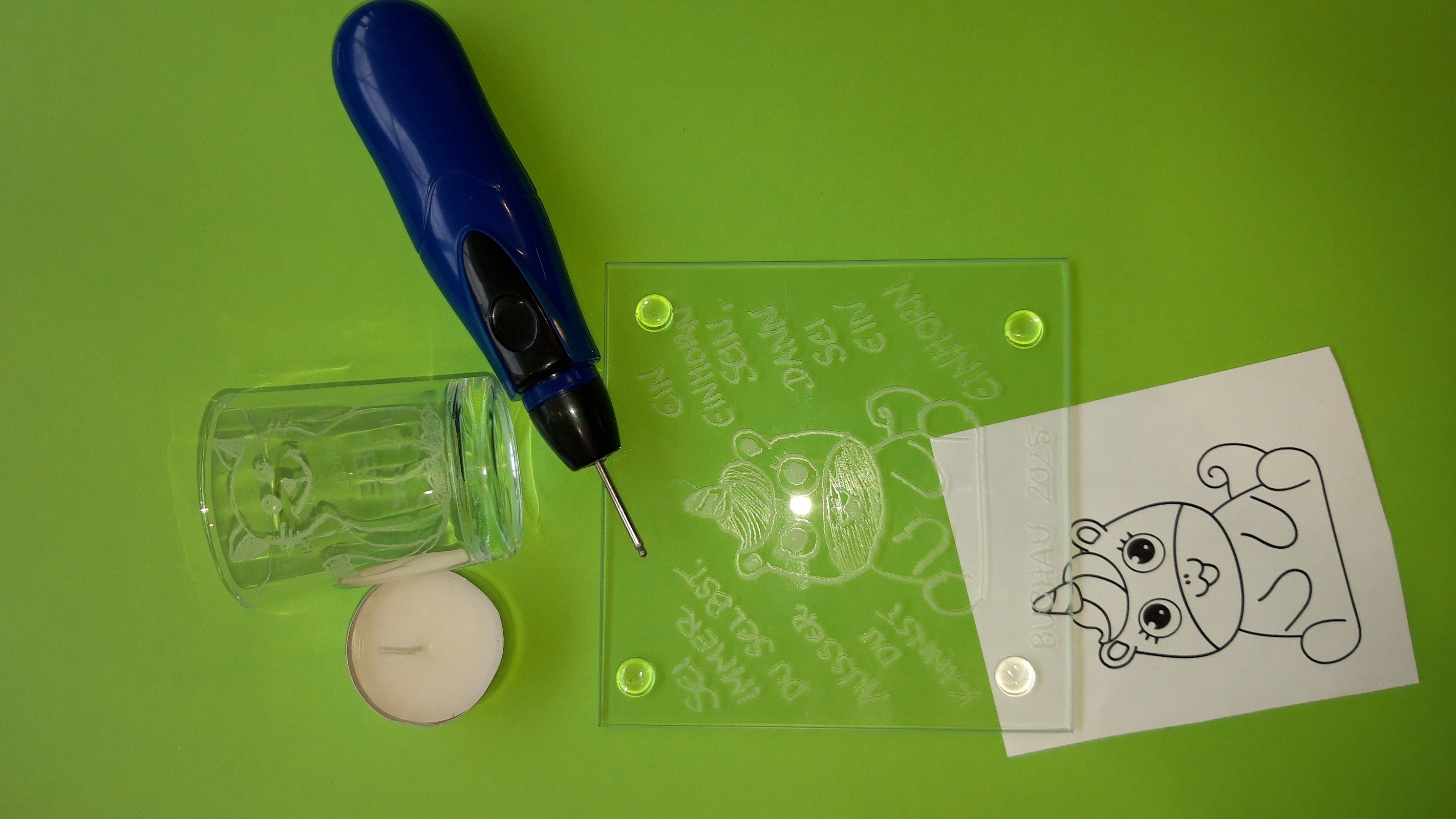 Engrave glass