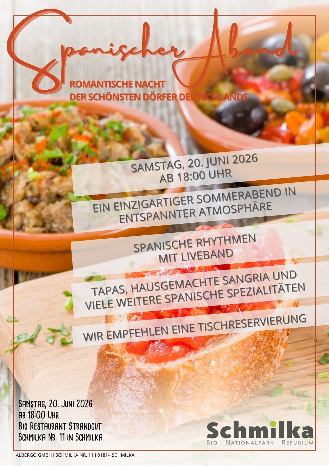 Spanischer Abend im Bio Restaurant StrandGut