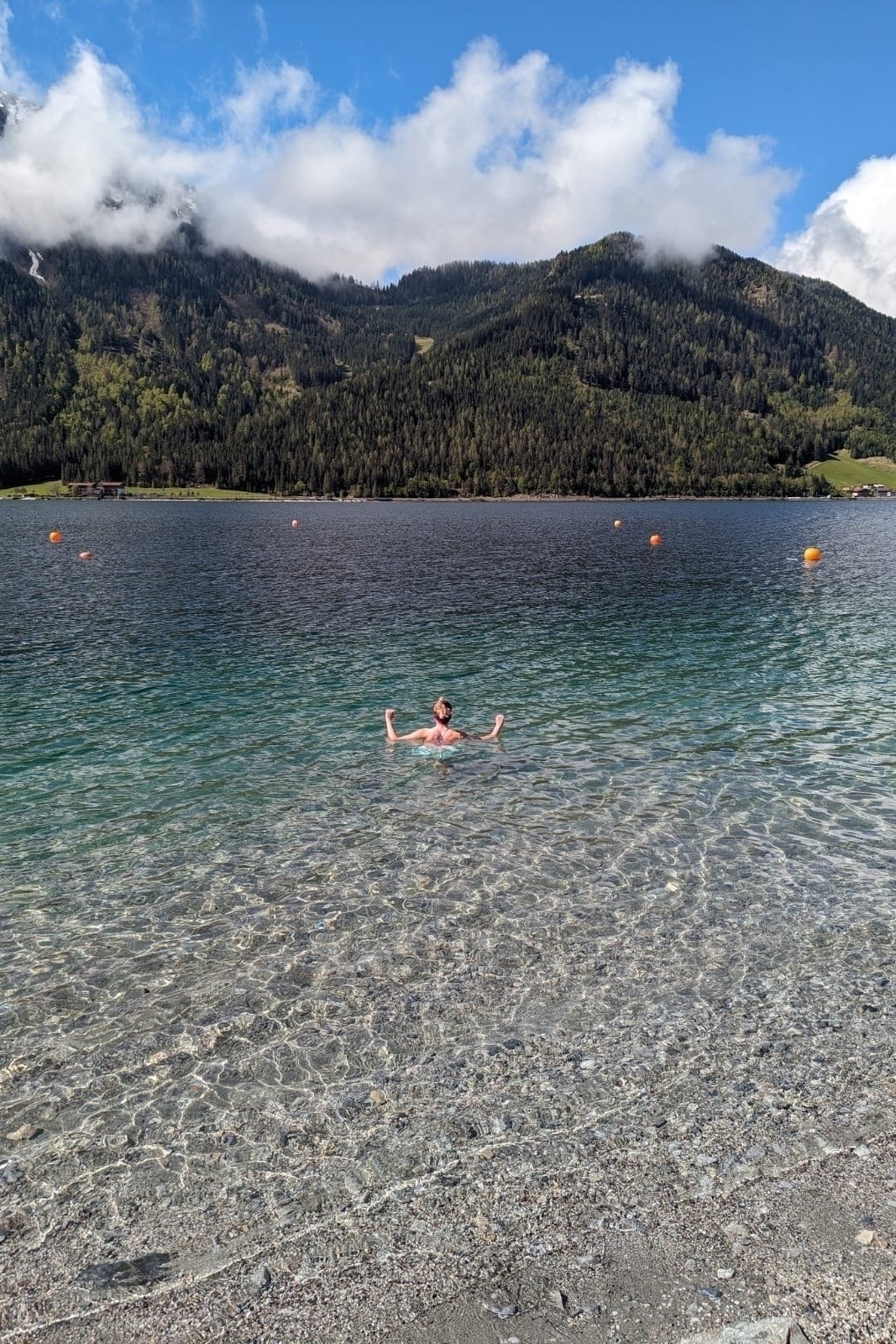 Ice swimming in Lake Achensee