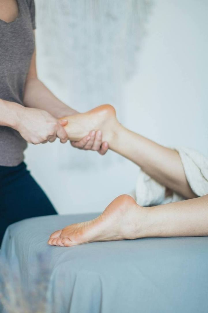 Foot reflexology massage