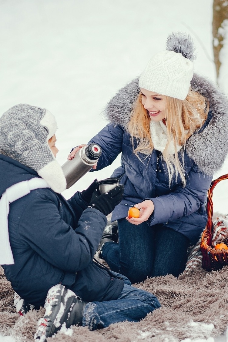 Picknick im Schnee
