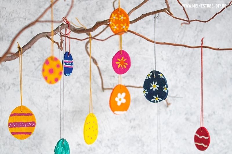 Making Easter salt dough pendants part 2