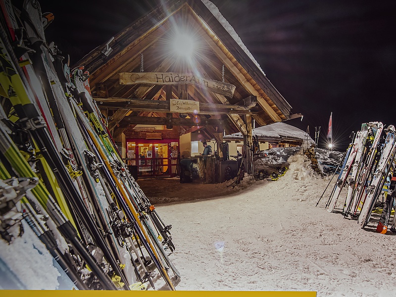 Hut evening at the Haideralm