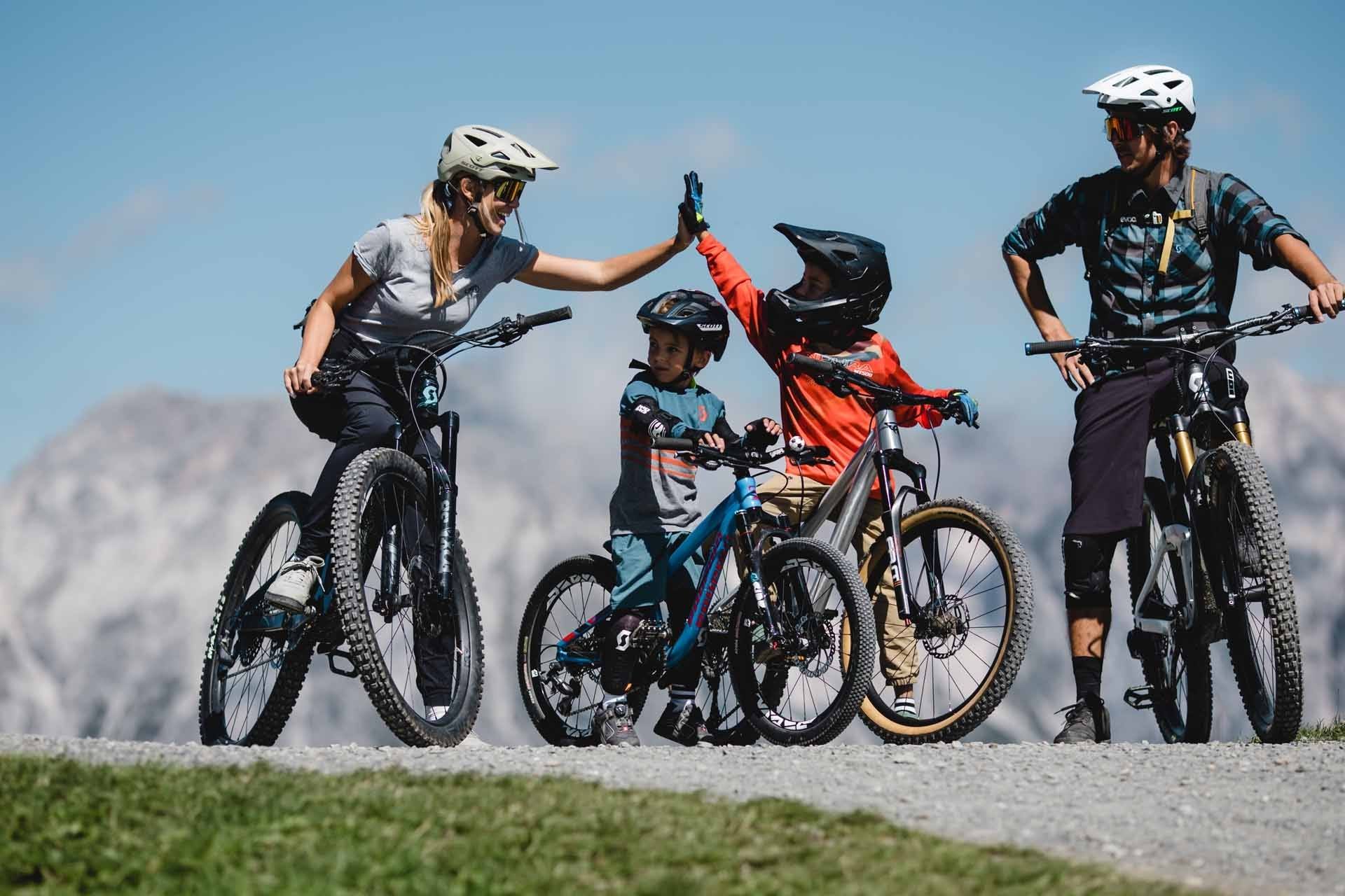 Family biking