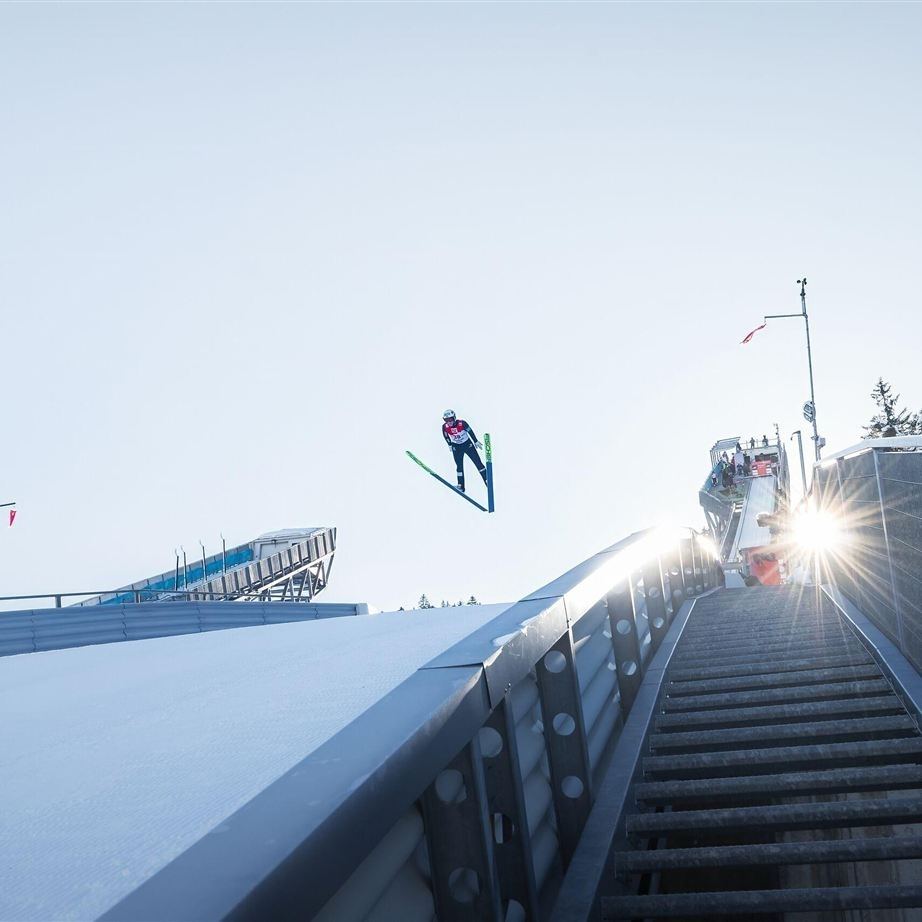 A ski jump experience in the Arena365