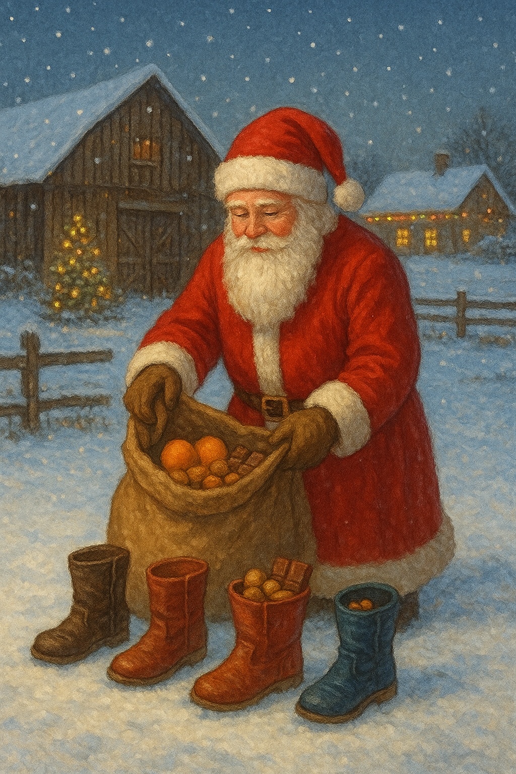 Making Santa's boots