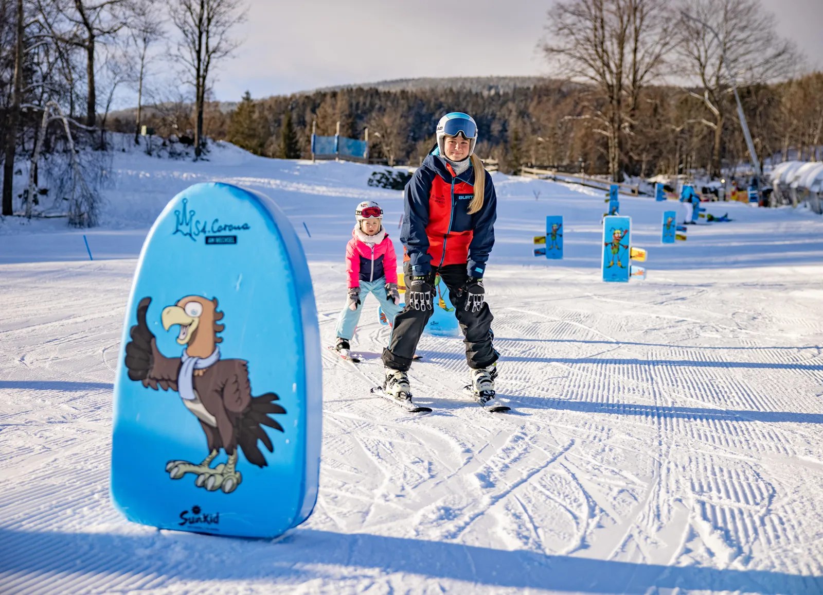 Family ski adventure: fun on the slopes for young and old in just a few minutes' walk