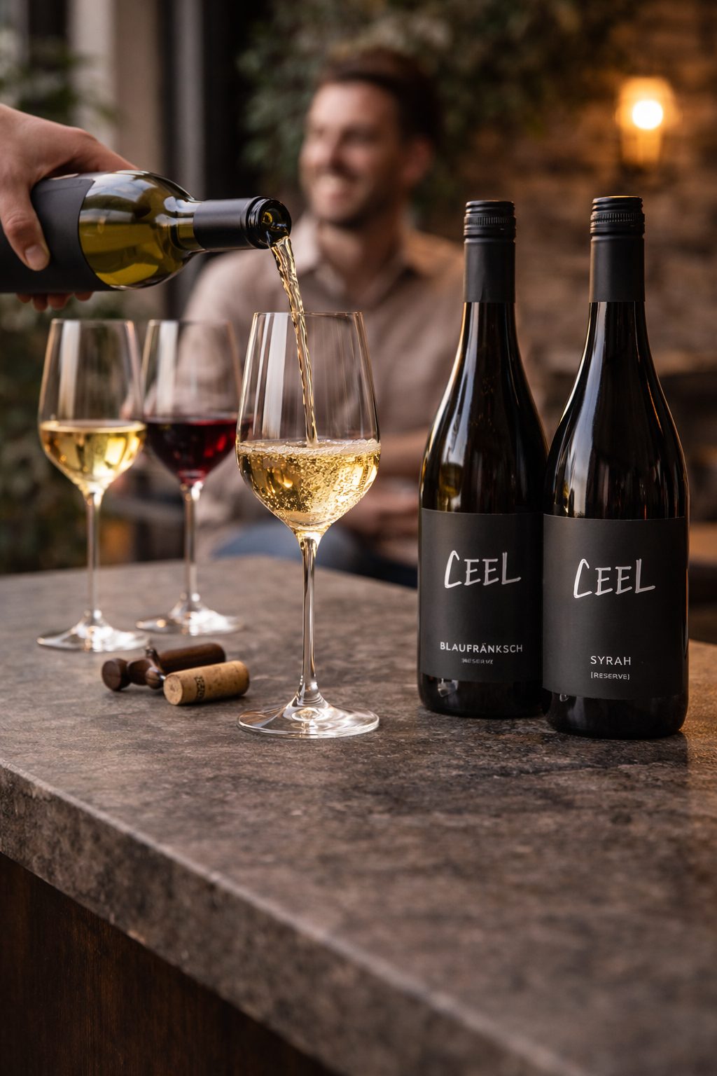 Weinverkostung im Weingut Ceel