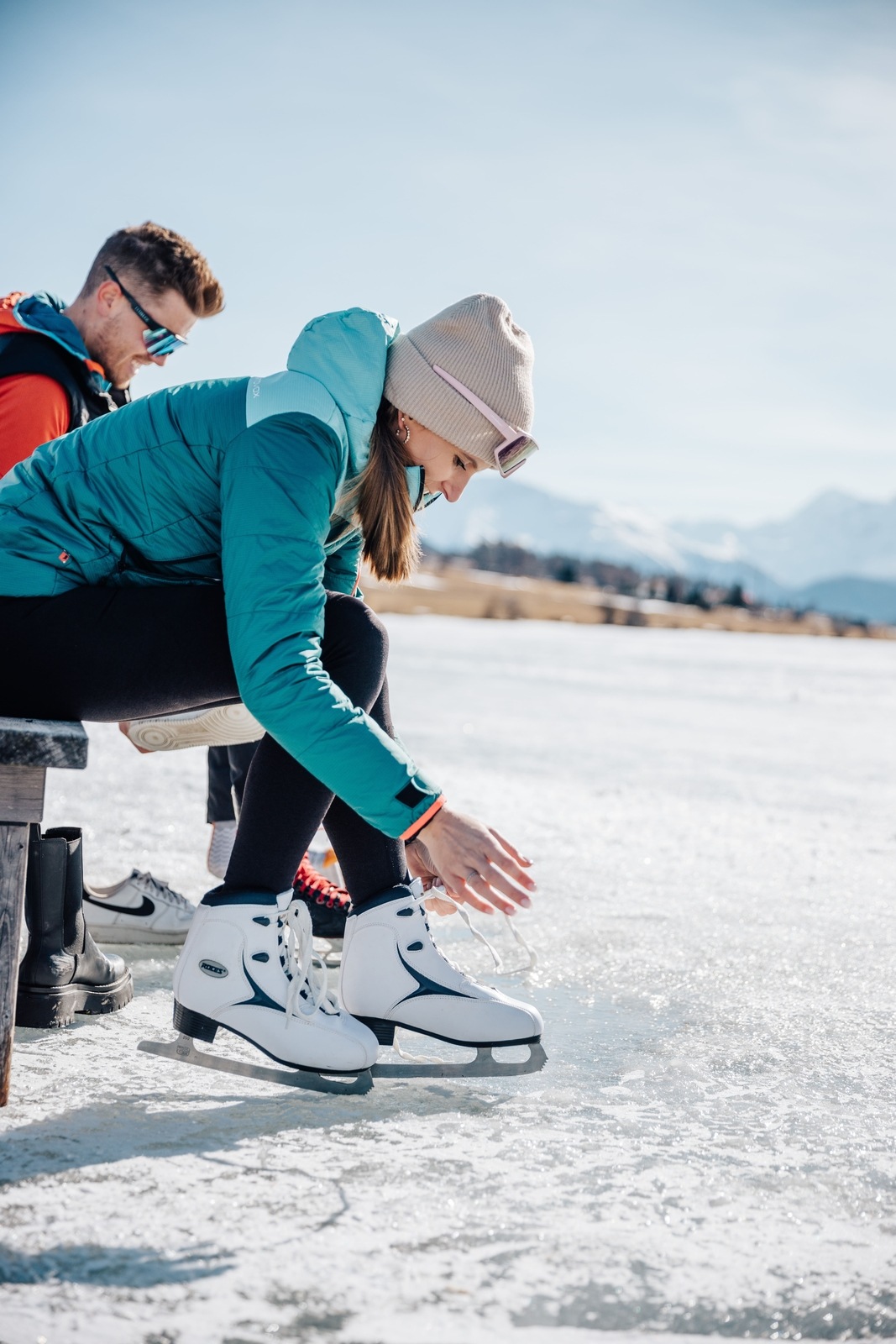 Ice skating on the Haidersee