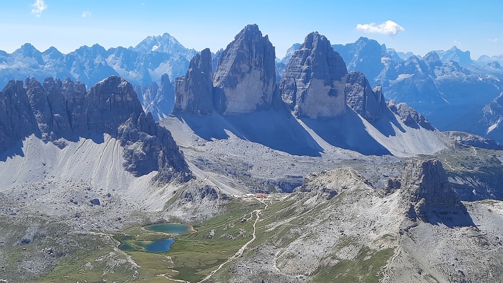 Tuesday: Sunrise in the Dolomites. At the Three Peaks.